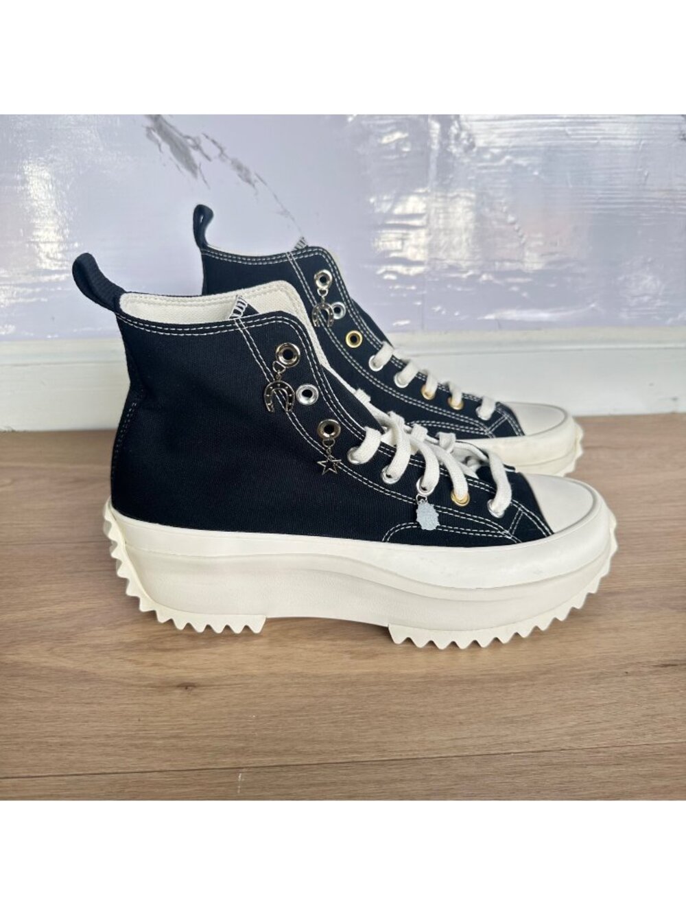 Converse Run Star Hike Hi Platform Charms Sz 8 Mens Shoes Sneakers Black A13409C